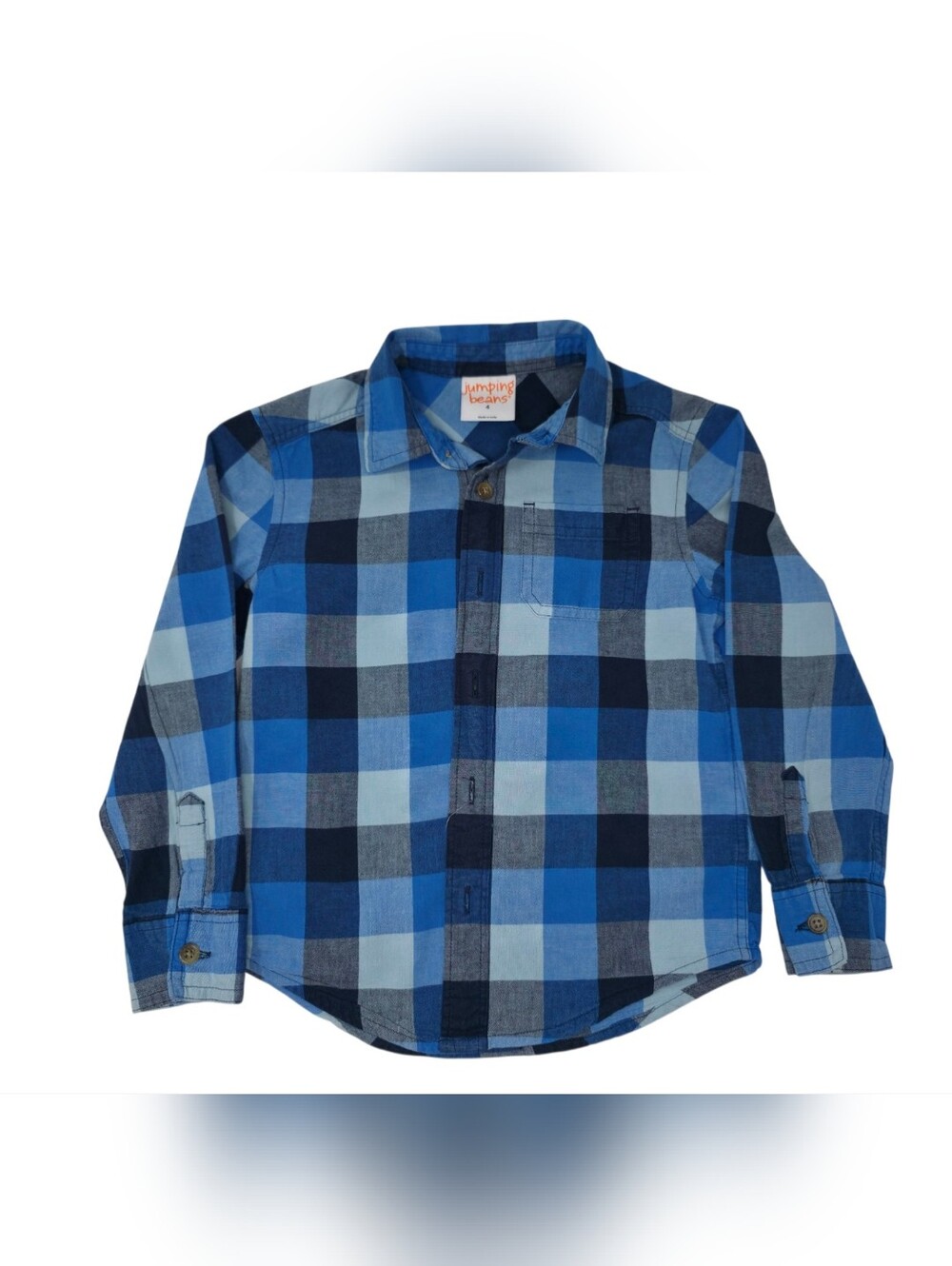 Jumping Beans Boys Plaid Button-Up Shirt Size 4T